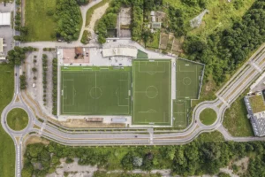 Made in Italy synthetic grass for sports and residential applications