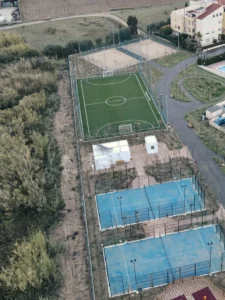 Public space in Pizzo Calabro with artificial turf for padel and five-a-side football